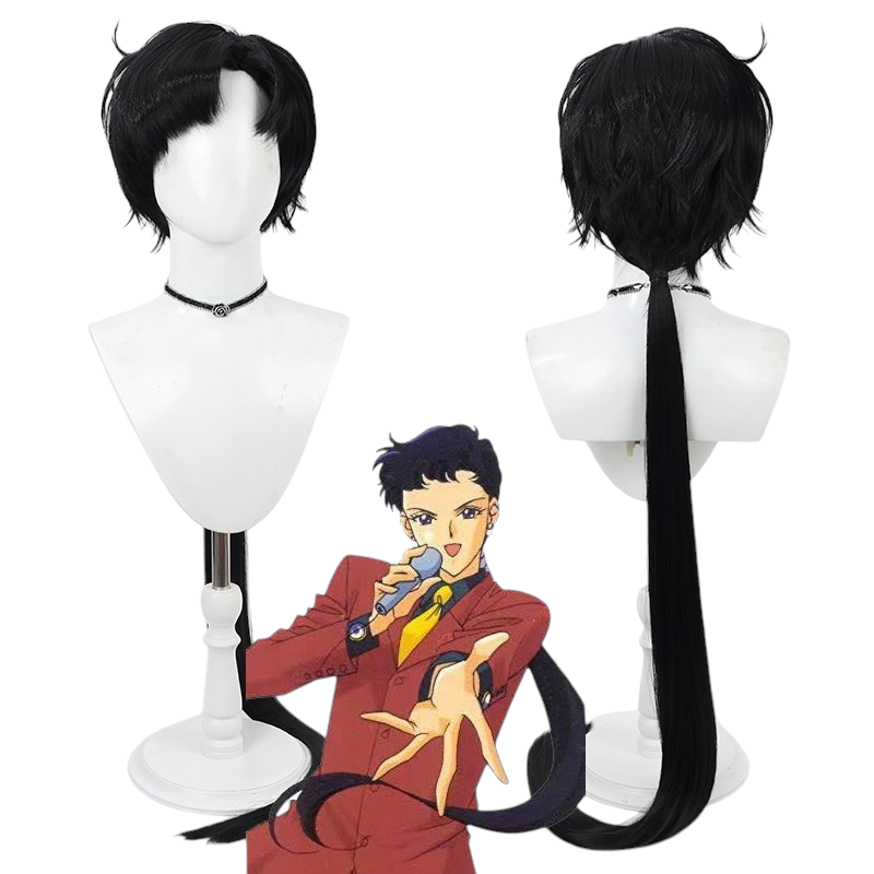 White Smoke Kou Seiya Cosplay Wig - Star Fighter (Teased Crown Long Tail) (FEVERCOS) Sailor Moon