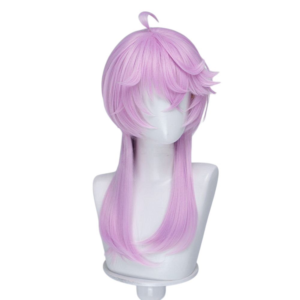 White Smoke Michel Nostradamus Cosplay Wig - Record of Ragnarok (48cm Purple Teased Roots) (FEVERCOS)