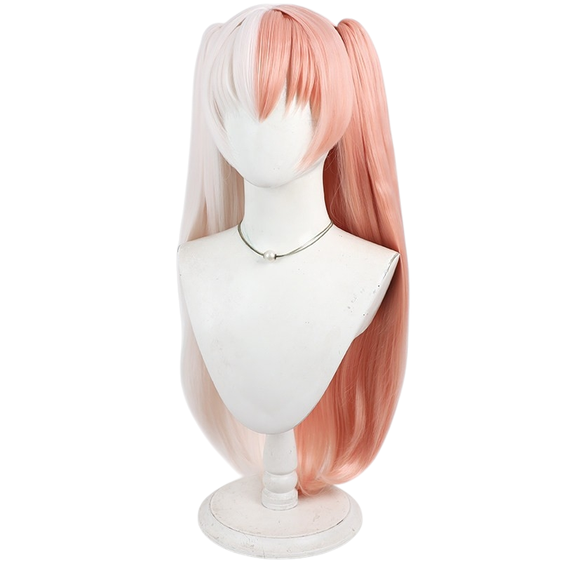 White Smoke Kokoa Shinomiya Cosplay Wig - D4DJ (Two-Tone Split Detachable Ponytail) (FEVERCOS)