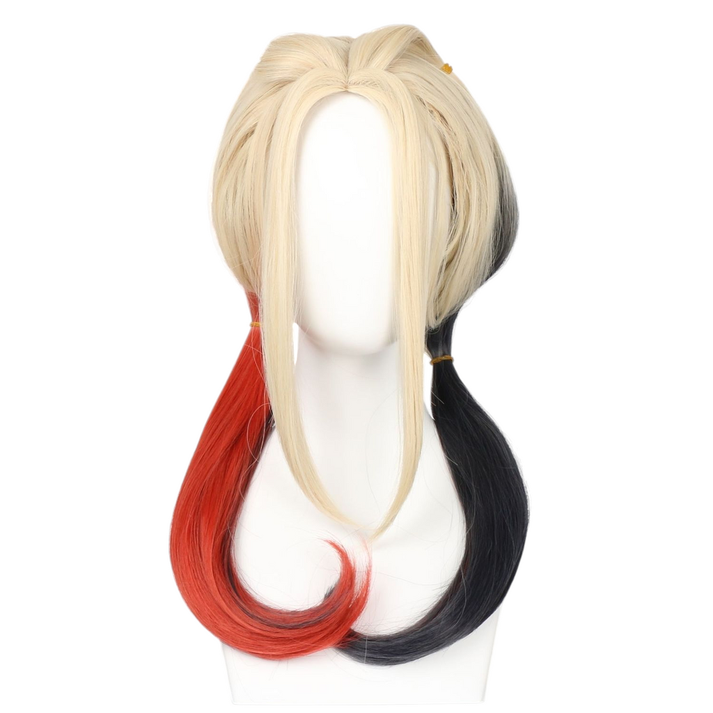 White Smoke Harley Quinn Cosplay Wig - Chaotic Antihero (Gradient Twin Tails) (FEVERCOS) joker