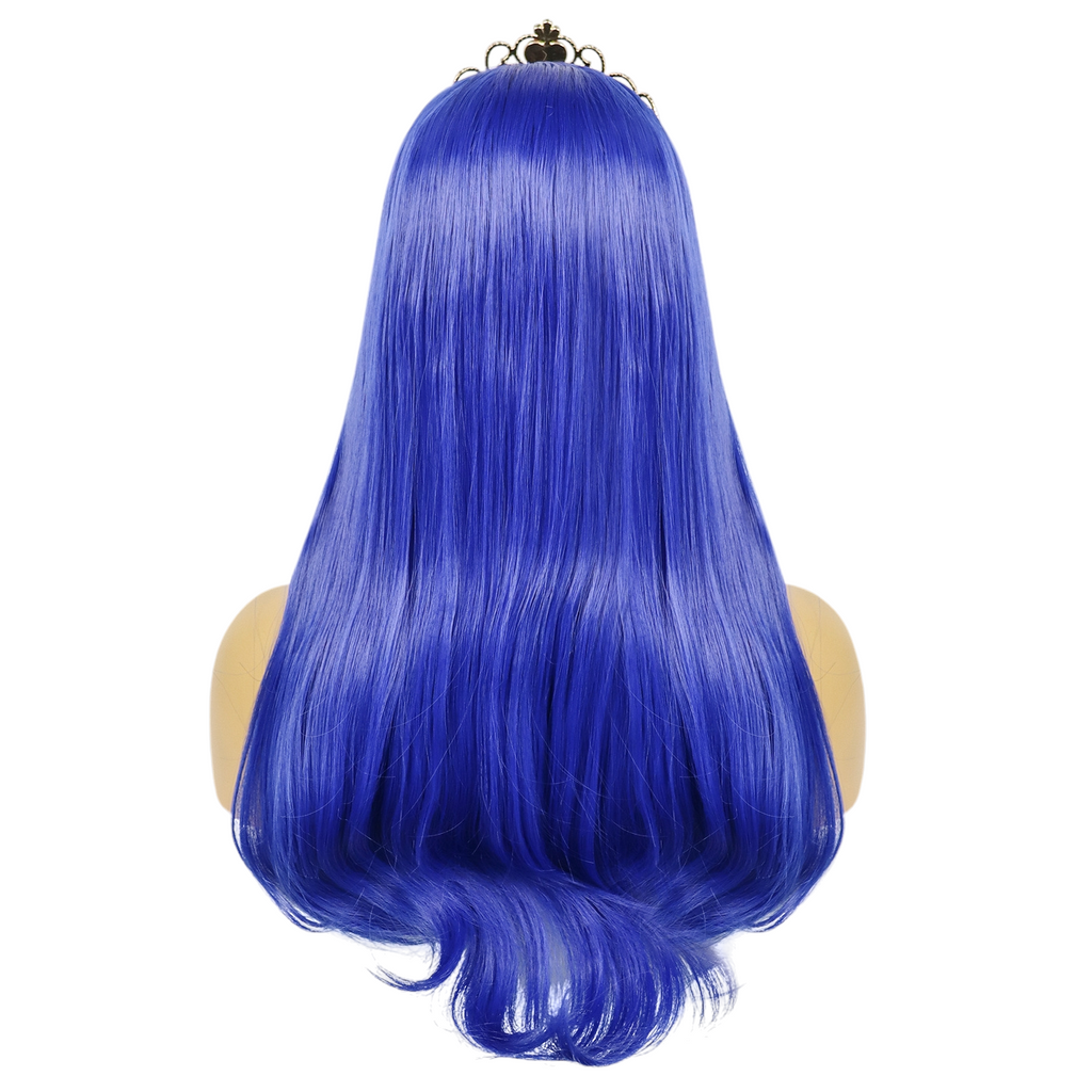 White Smoke Evie Cosplay Wig - Descendants 2 (Blue Gradient Long Curly) (FEVERCOS)