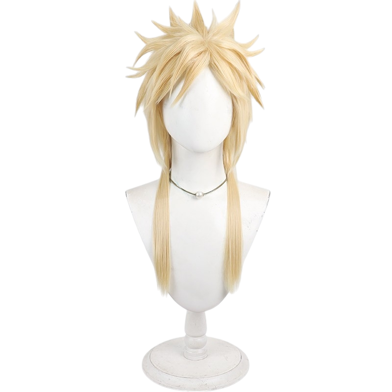 White Smoke Cloud Strife (Miss Cloud / Crossdressing Ver.) Cosplay Wig - Final Fantasy VII (Blonde Braided Pigtails) (FEVERCOS)