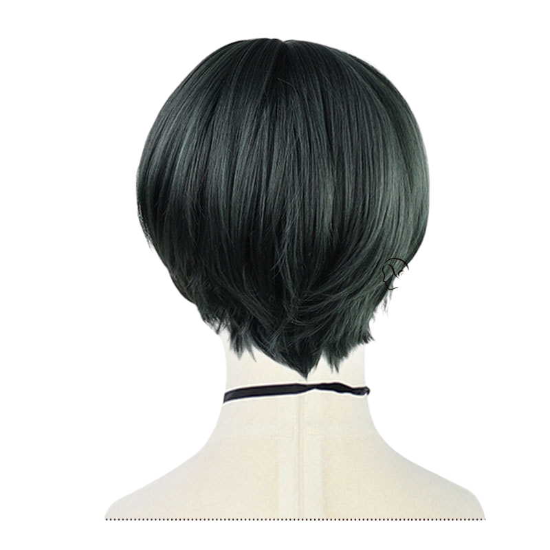 White Smoke Mai Zenin Cosplay Wig - Jujutsu Kaisen (Forest Green Short) (FEVERCOS)