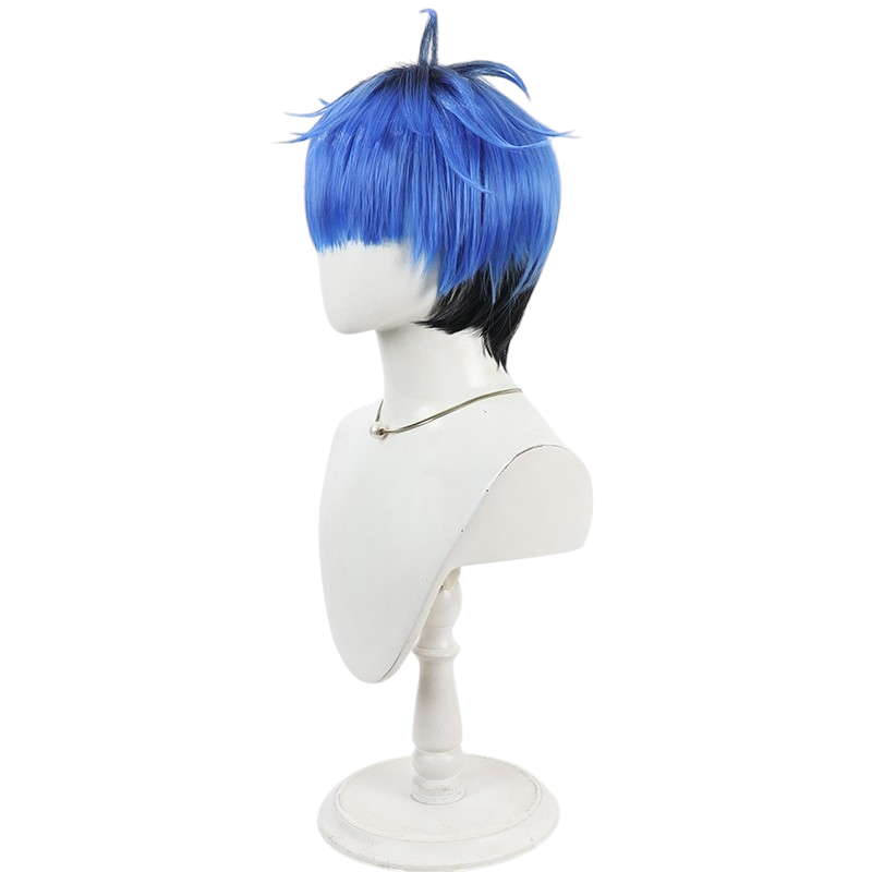 White Smoke Yugami Omokage Cosplay Wig - Final Defense Academy (Teased Crown Black Highlight) (FEVERCOS)