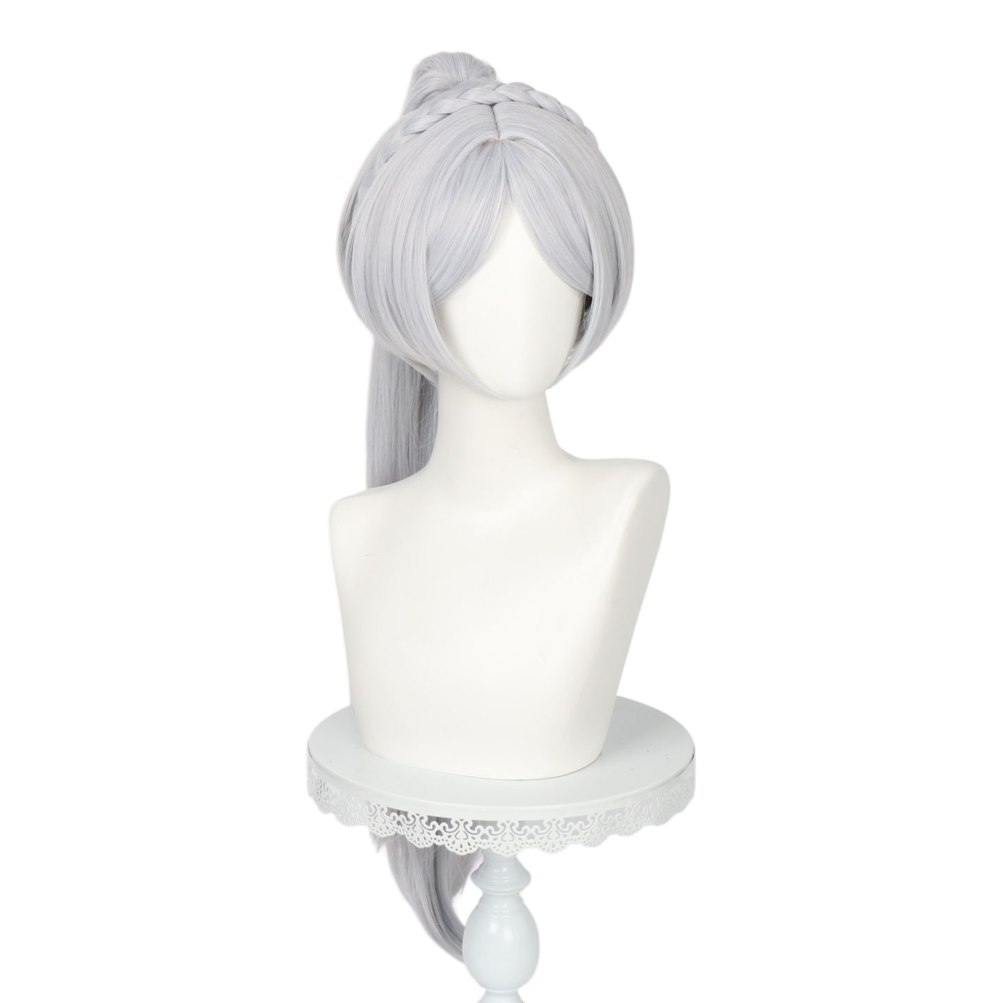 White Smoke Frieren Cosplay Wig - Frieren: Beyond Journey's End (Grey Twin Ponytails) (FEVERCOS)