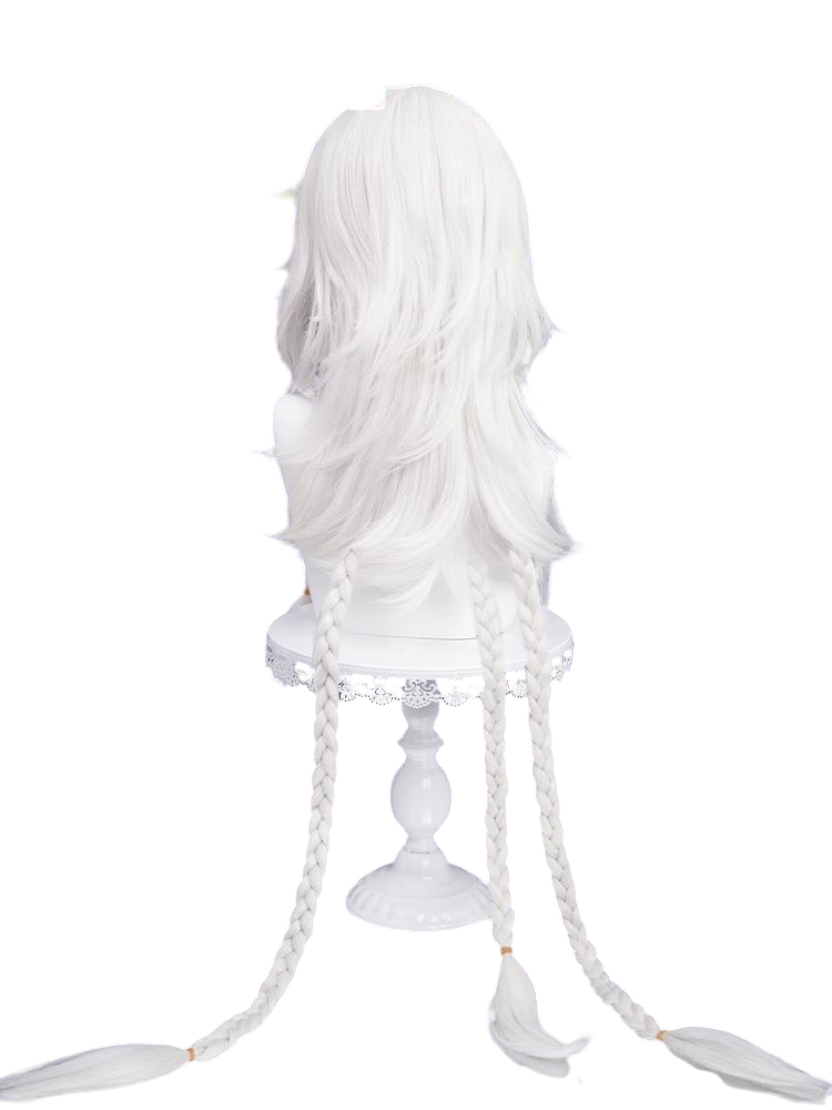 White Smoke Nanook (The Destruction) Cosplay Wig - Honkai: Star Rail (Black/Gold Highlight Long) (FEVERCOS)