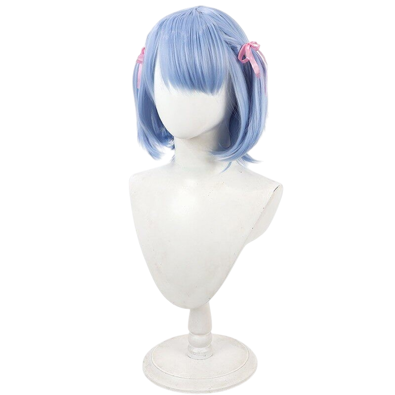 White Smoke Usada Pekora Cosplay Wig - Hololive (Light Blue Twin Braids) (FEVERCOS)