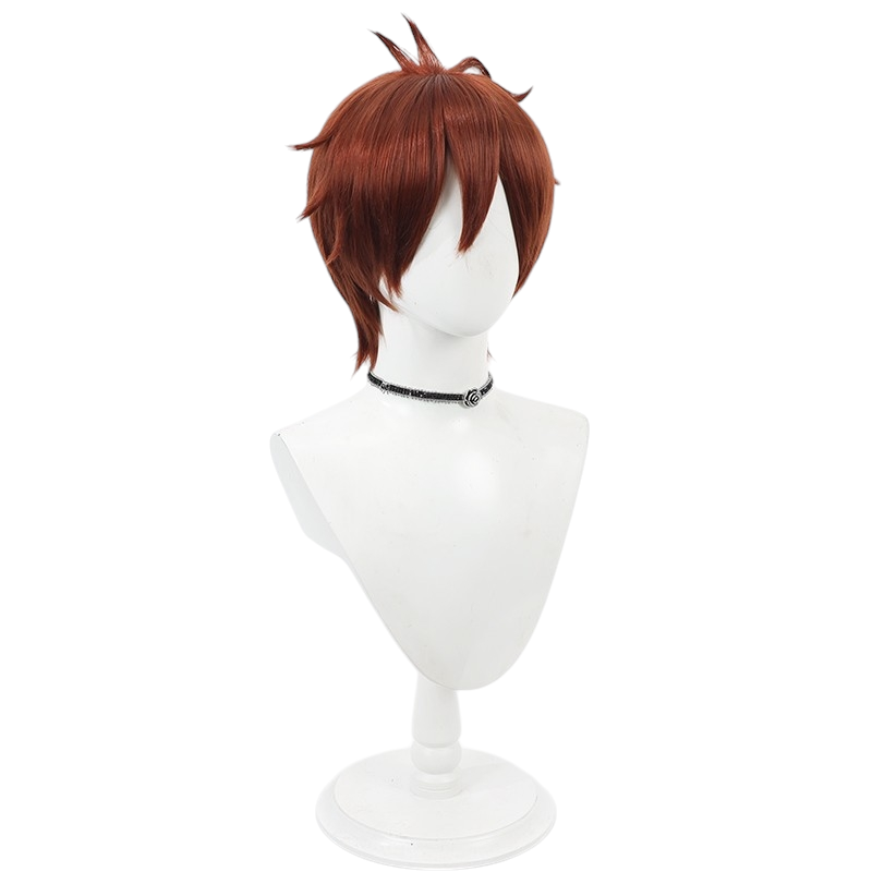 White Smoke Kaito Onogi Cosplay Wig - Tsurune (Orange-Red Teased Short) (FEVERCOS)