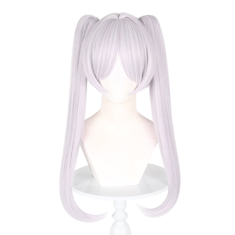 White Smoke Frieren Cosplay Wig - Frieren: Beyond Journey's End (Silver Twin Tails) (FEVERCOS)