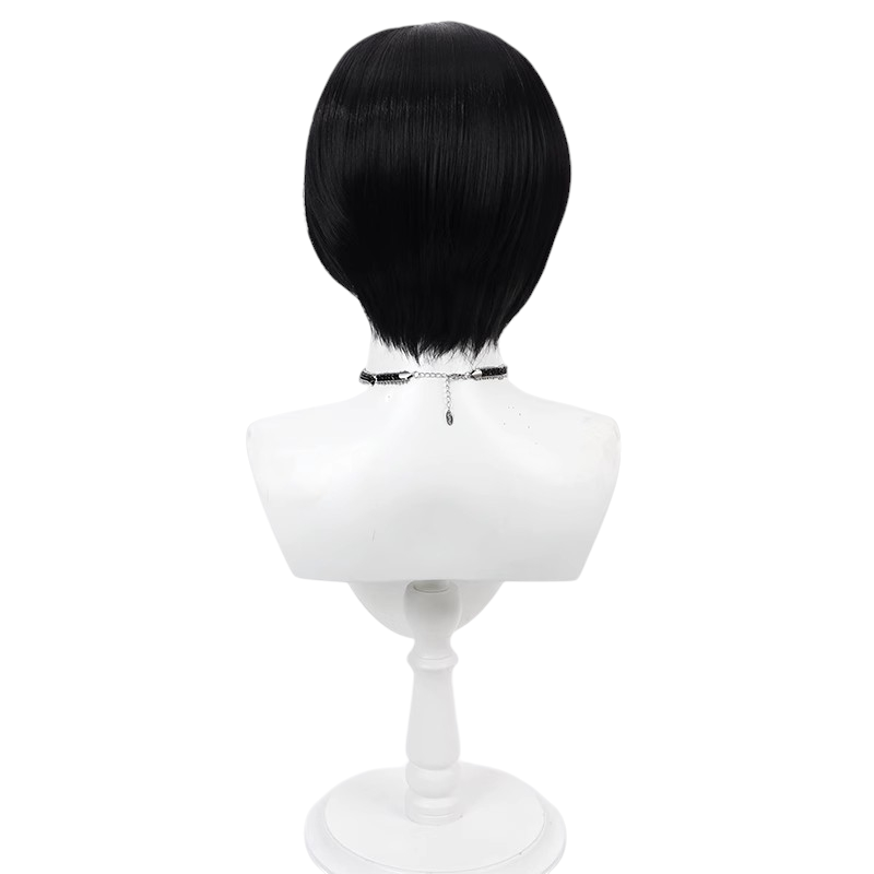 White Smoke Mash Burnedead Cosplay Wig - Mashle: Magic and Muscles (Black Bowl Cut Scalp) (FEVERCOS)