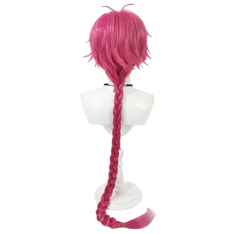 White Smoke Lato Bacca Cosplay Wig - Devil Butler with Black Cat (Teased Long Braid) (FEVERCOS)