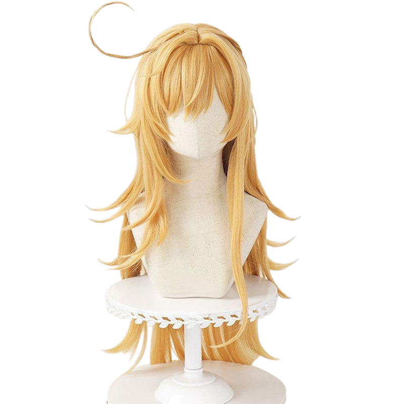 White Smoke Aekofe (Fontaine Chef) Cosplay Wig - Genshin Impact (Side Braid Long Straight) (FEVERCOS)