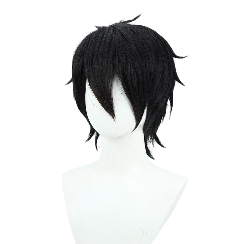 White Smoke Yumeoi Kakeru Cosplay Wig - NIJISANJI (Black Short) (FEVERCOS)